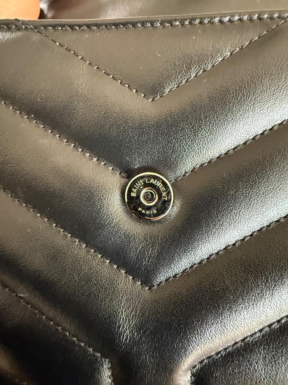Saint Laurent Black Quilted Leather Crossbody with Tone-on-Tone YSL Logo - Picture 8 of 10